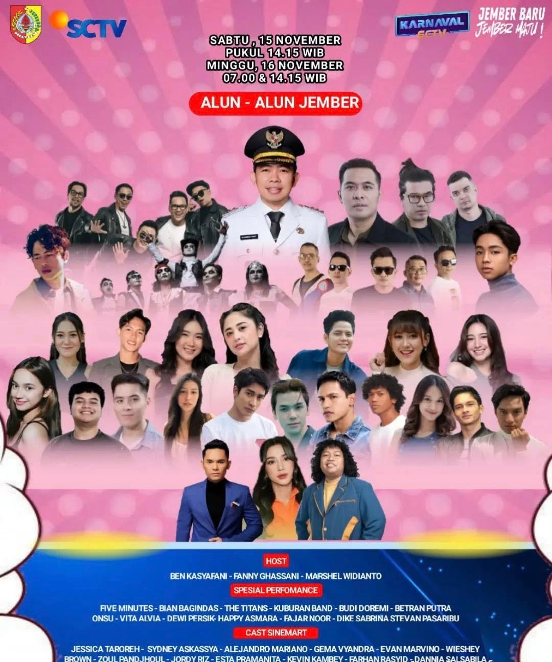 Karnaval SCTV Ramaikan Jember: Dua Hari Penuh Musik, Hiburan, dan Artis Sinetron Populer