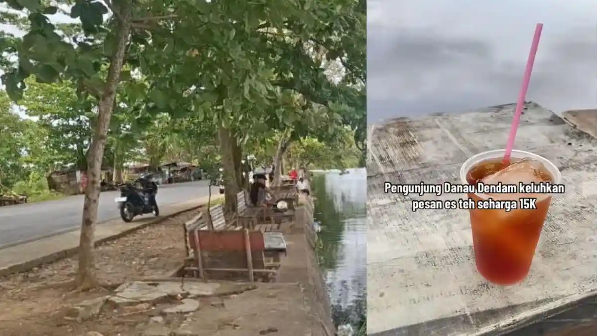 Viral! Es Teh Rp15 Ribu di Danau Dendam Tak Sudah Bikin Netizen Geger