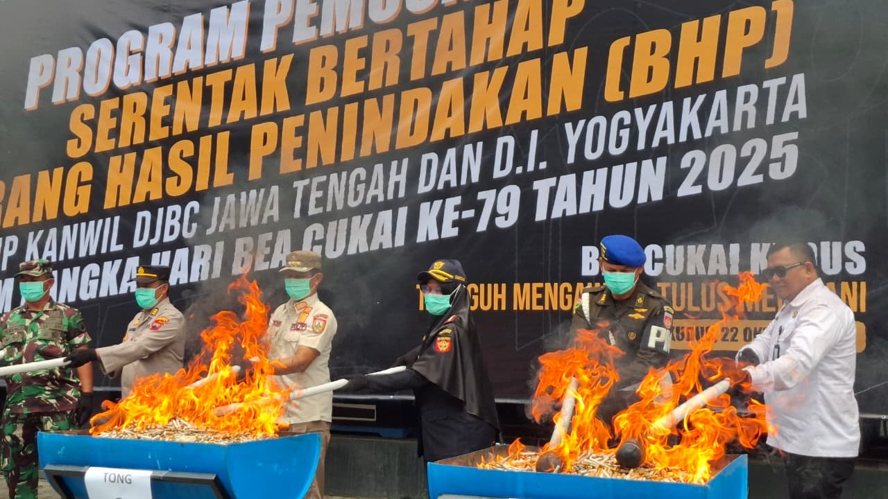 Penerimaan Bea Cukai Kudus Capai Rp42,85 Triliun, Penindakan Rokok Ilegal Diperkuat