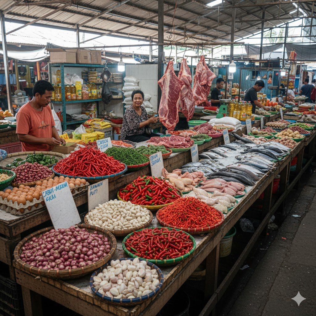 Harga Pangan Hari Ini Turun, Cabai Merah Rp33.987 dan Daging Sapi Rp135.028