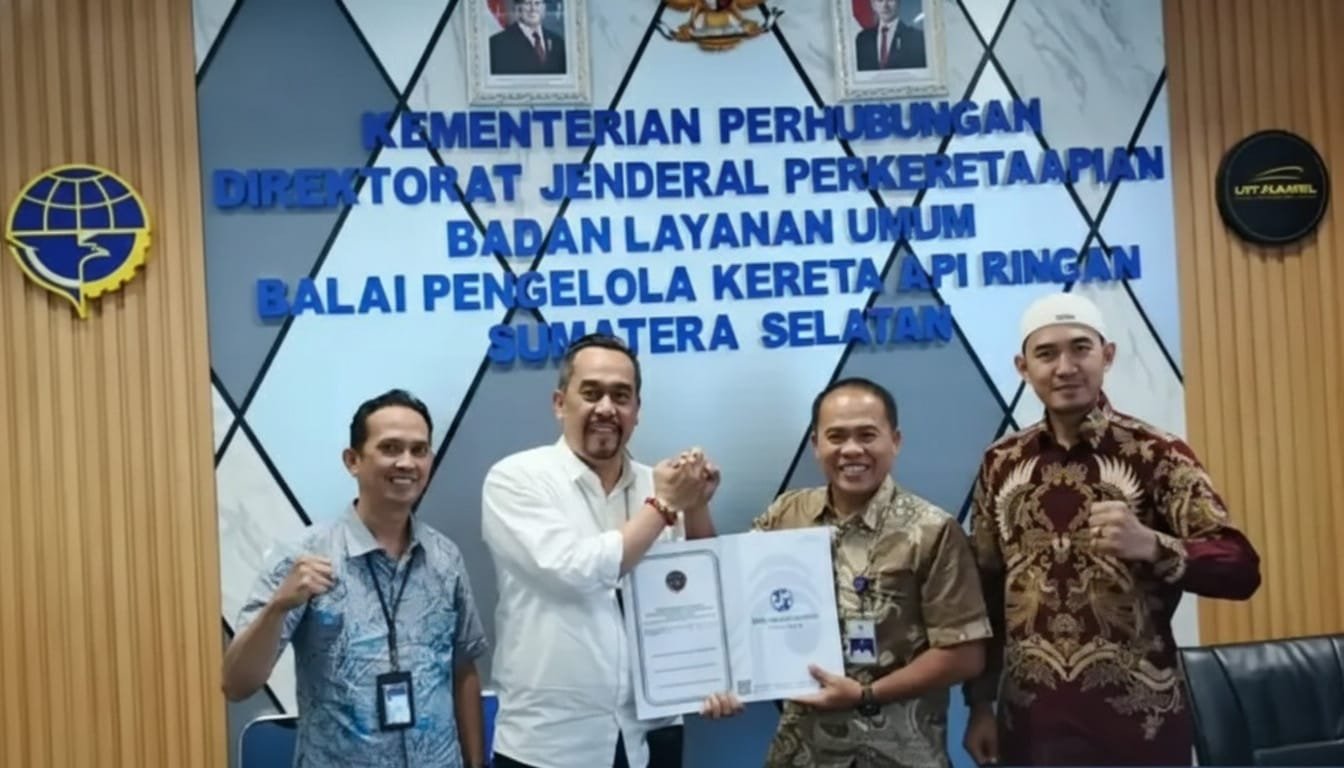 Jasaraharja Putera Hadirkan Perlindungan Asuransi bagi PenumpangLRT Sumatera Selatan