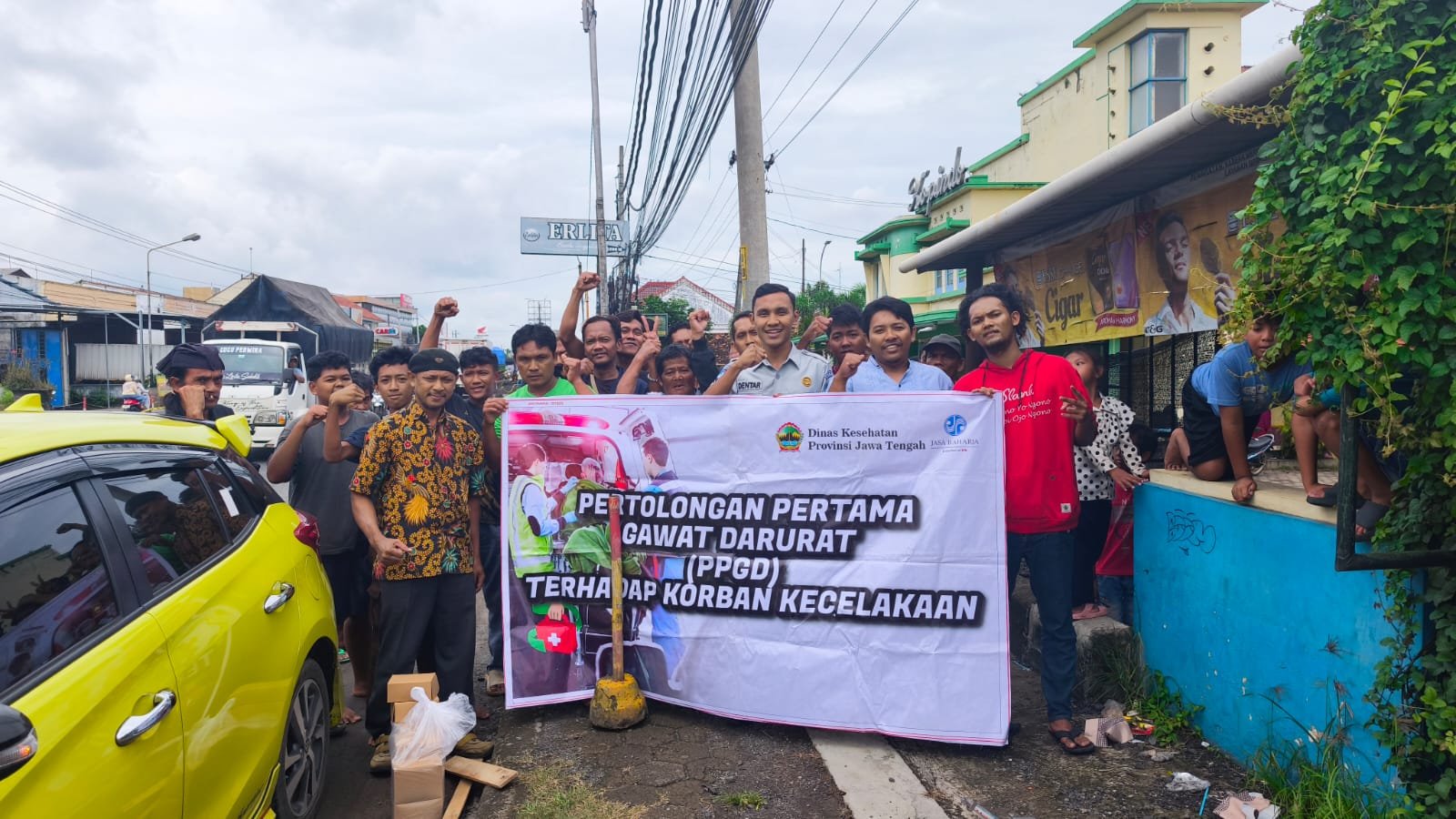 Jasa Raharja Pekalongan Gelar Kegiatan PPGD  Di Ruas Jalan Pantura Kecamatan Petarukan Dan Taman, Kabupaten Pemalang