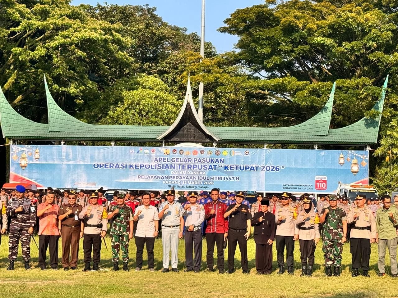 Jasa Raharja Sumatera Barat Ikut Serta Dalam Apel Gelar Pasukan Operasi Ketupat 2026 di Padang, Perkuat Kesiapan Pengamanan Idulfitri 1447 H