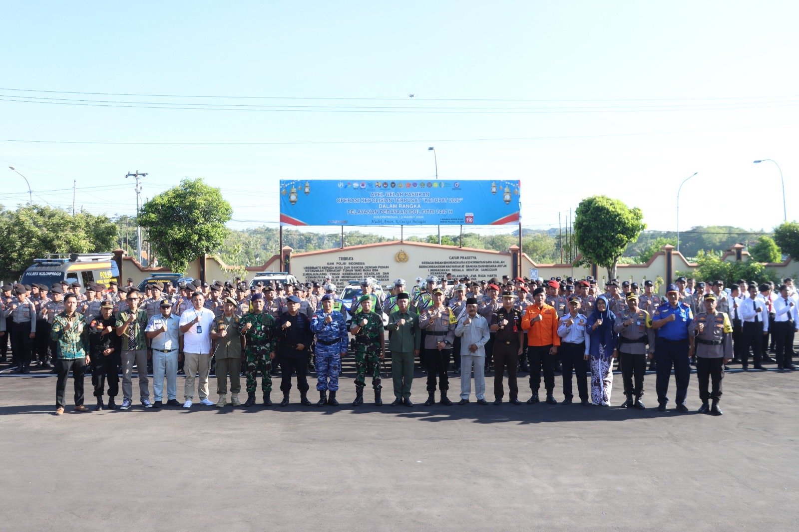 Jelang Idul Fitri 1447 H, Polres Kulon Progo Gelar Apel Pasukan Operasi Ketupat Progo 2026 