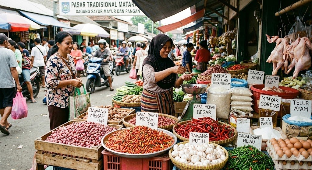 Update Harga Pangan Nasional: Bawang, Cabai, Beras, Daging, Minyak Goreng
