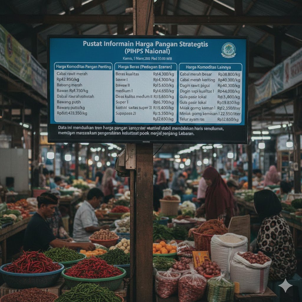 Update Harga Pangan Nasional: Cabai Rawit dan Bawang Merah Naik Tipis