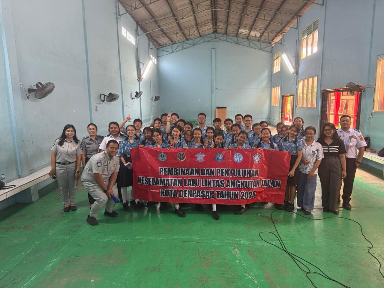Jasa Raharja Wilayah Bali Bersama Stakeholder Terkait Gelar Pembinaan dan Penyuluhan Keselamatan Lalu Lintas di Denpasar