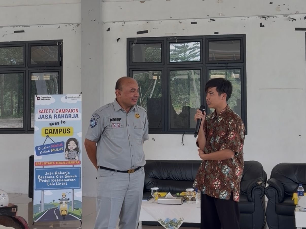 Kolaborasi Jasa Raharja dan Ditlantas Polda Lampung, Tingkatkan Kesadaran Berkendara Mahasiswa ITERA