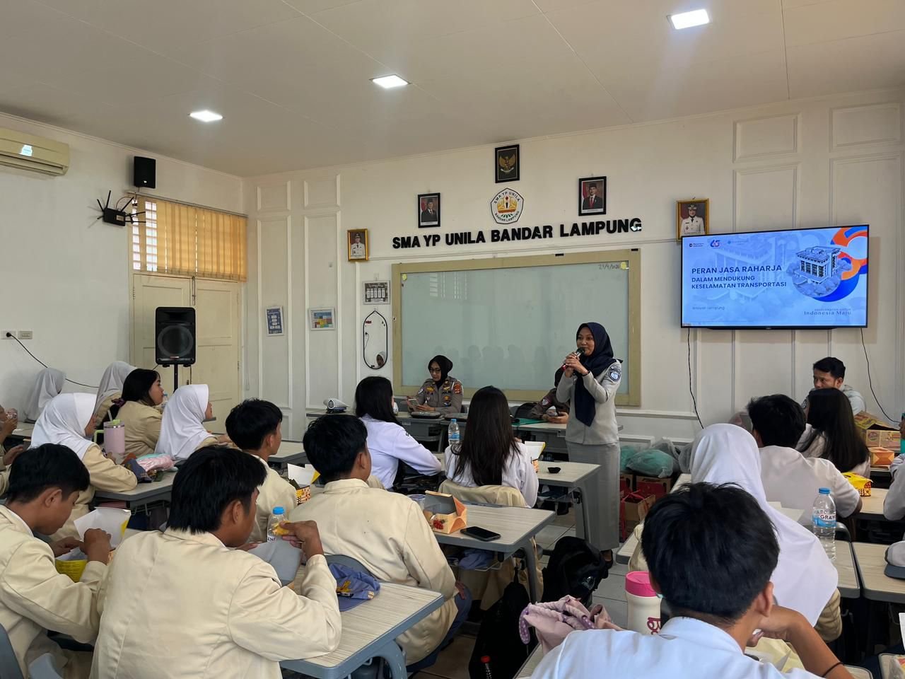 Jasa Raharja Lampung Gelar Safety Campaign dan PPKL di SMA YP Unila, Upaya Tekan Angka Kecelakaan di Bandar Lampung