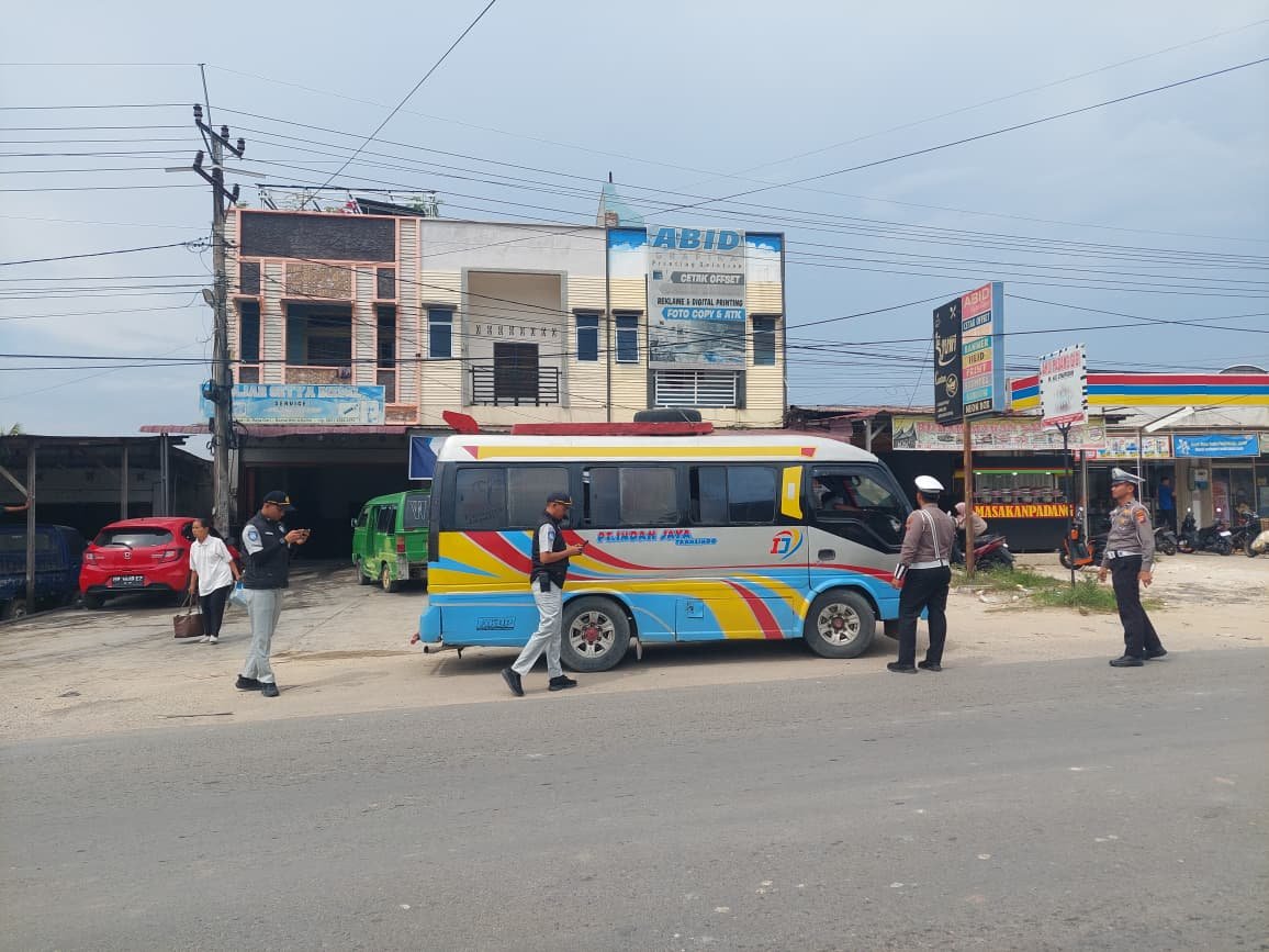 Jasa Raharja Dumai Bersama Polres Bengkalis Laksanakan Uji Petik Angkutan Umum