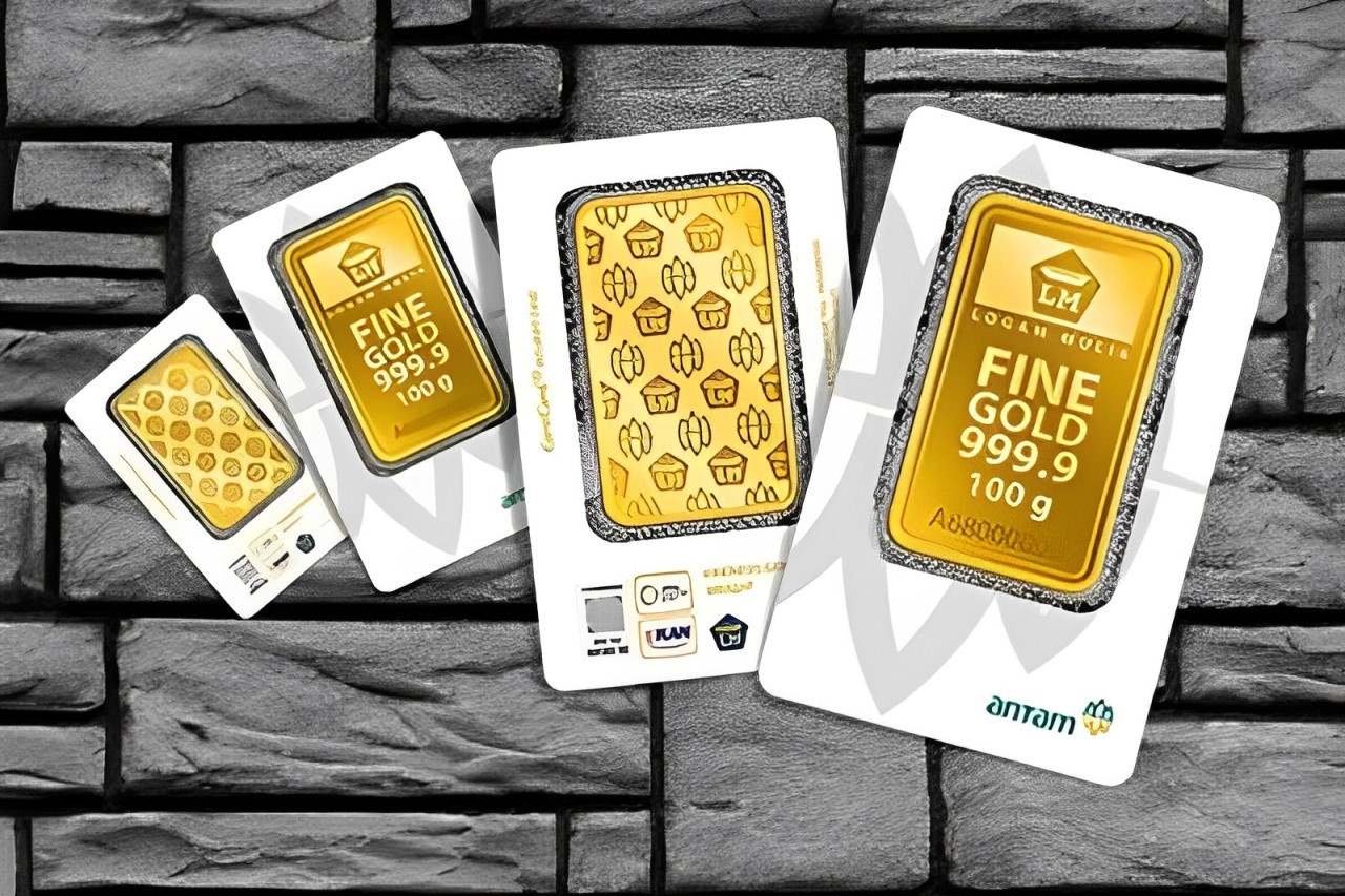 Harga Emas Antam Hari Ini Turun Rp20.000 Jadi Rp2,819 Juta per Gram