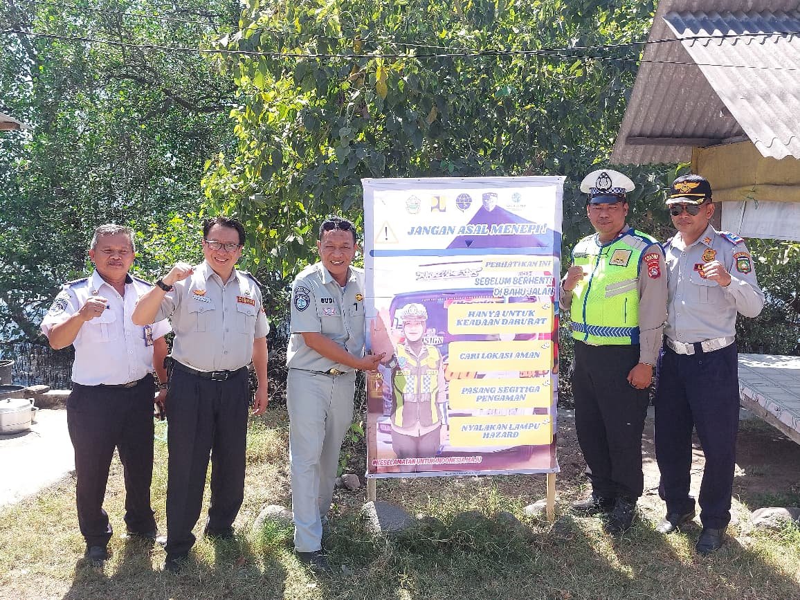 Edukasi Pengemudi Truk dan Pemasangan Spanduk, Upaya Preventif Jasa Raharja Sumbawa Tekan Angka Kecelakaan