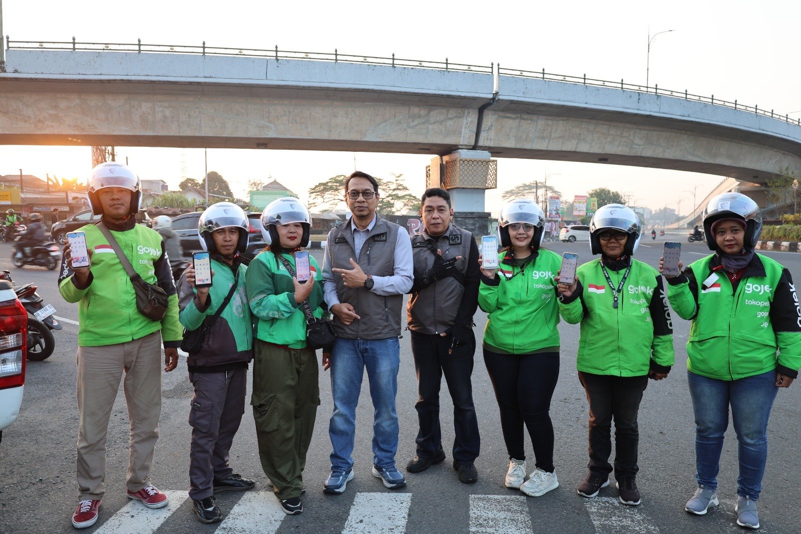 Jasa Raharja DIY Gandeng Ojek Online Kampanyekan Keselamatan dan Sosialisasikan Fitur Lapor Laka Jrku