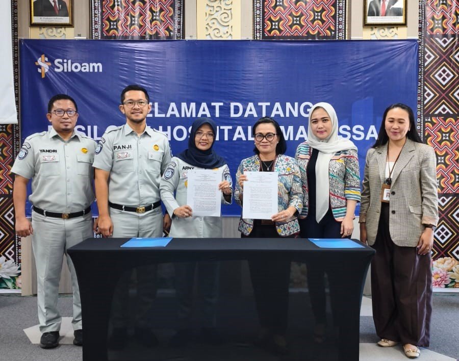 Perkuat Semangat CX100, Jasa Raharja Sulsel dan RS Siloam Makassar Jalin Kerja Sama Optimalisasi Layanan Korban Laka
