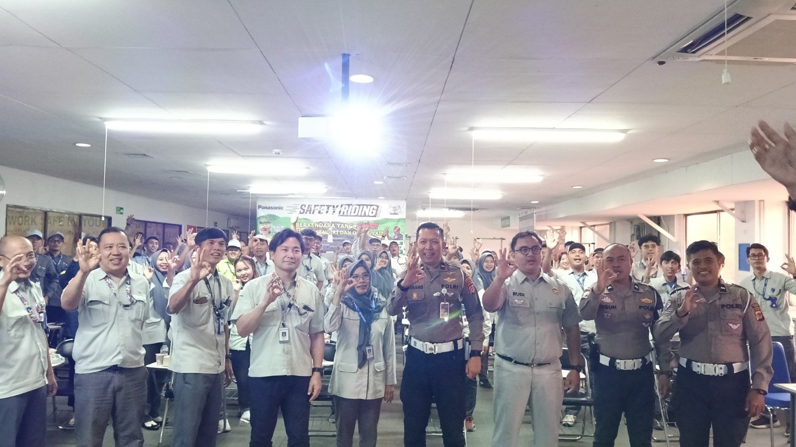 Sinergi Jasa Raharja dan Polres Bogor Wujudkan Budaya Safety Riding di Lingkungan PT Panasonic Gobel