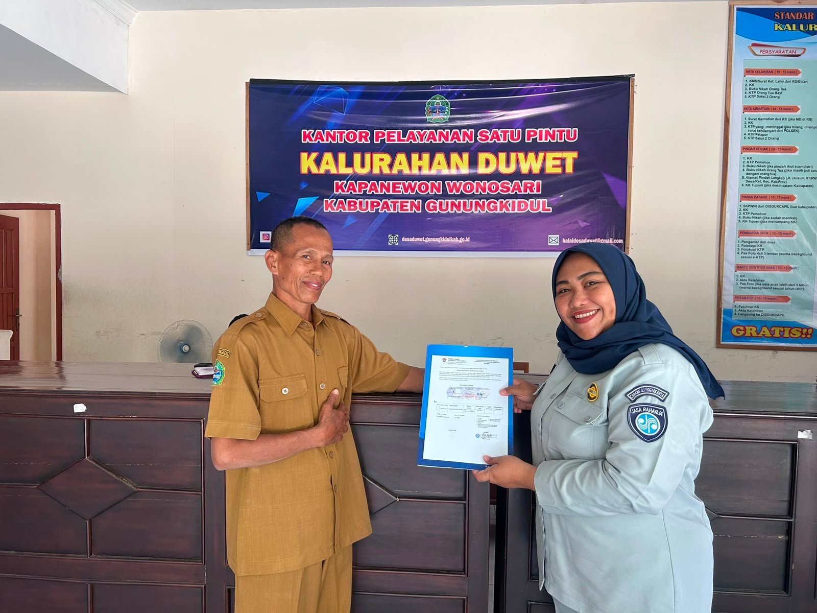 SIGAP Instansi Jasa Raharja Sambangi Kalurahan Siraman dan Duwet, Perkuat Tertib Administrasi Kendaraan Bermotor di Gunungkidul
