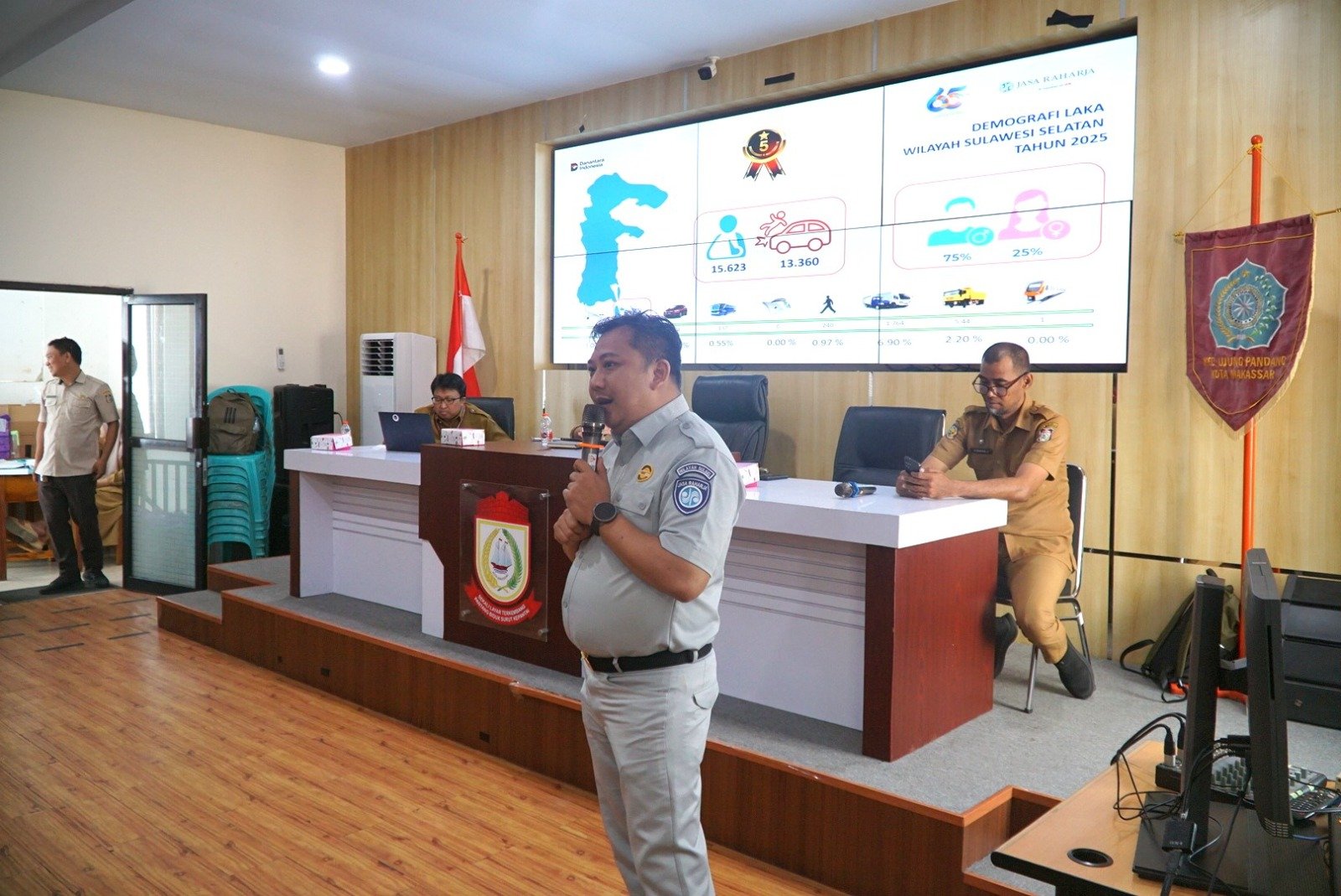 Jasa Raharja Bersama Bapenda Sosialisasi Opsen PKB dan Manfaat SWDKLLJ di Ujung Pandang