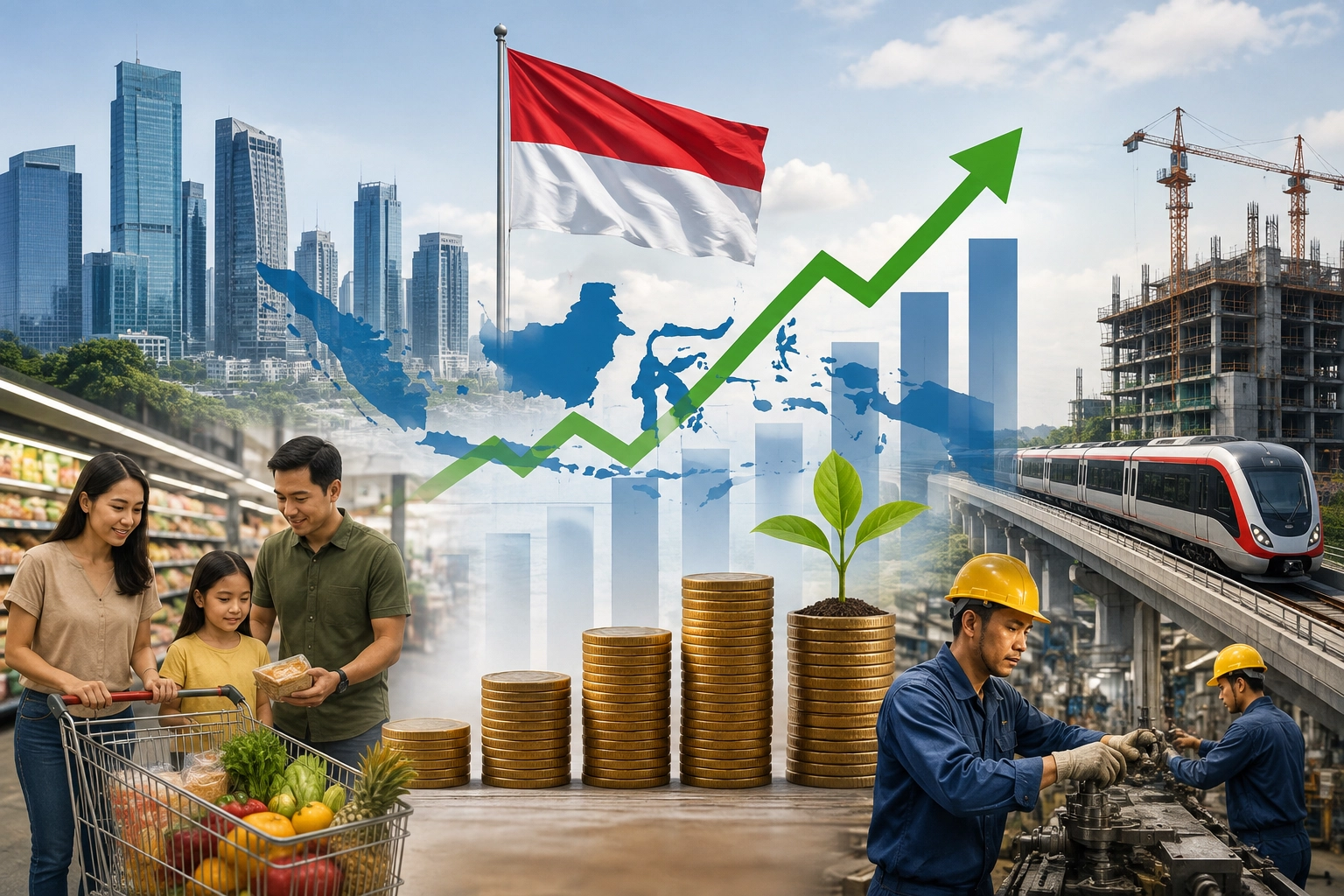 PDB Indonesia Capai Rp3.576,2 Triliun, Pertumbuhan Ekonomi Tembus 5,29 Persen