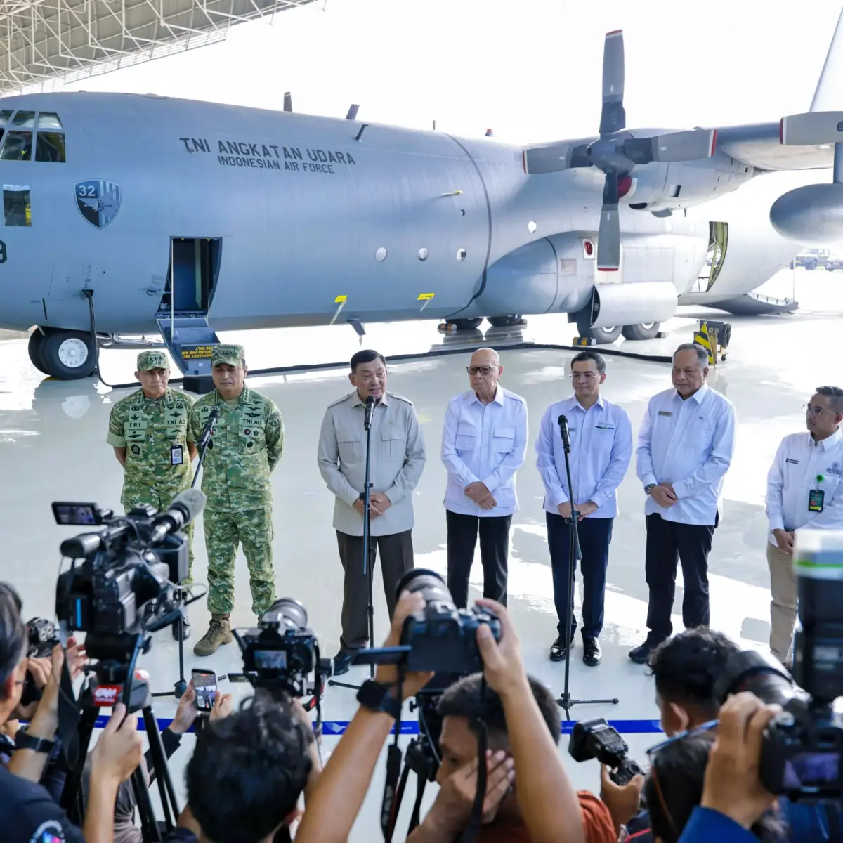 GMF Modernisasi Hercules A-1319, Perkuat Kesiapan Pertahanan Udara TNI AU